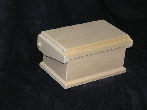 Mini Basswood Box 5" x 8" x 3 5/8" with 1" thick top